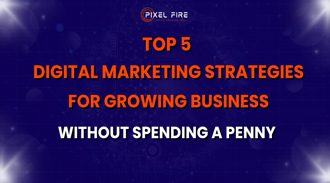 Top 5 Digital Marketing Strategies for Growing Business without Spending a Penny 